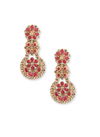 Red Stone work indian New Sparkly Designer For Party And Functions Latest Earrings Collection 1833